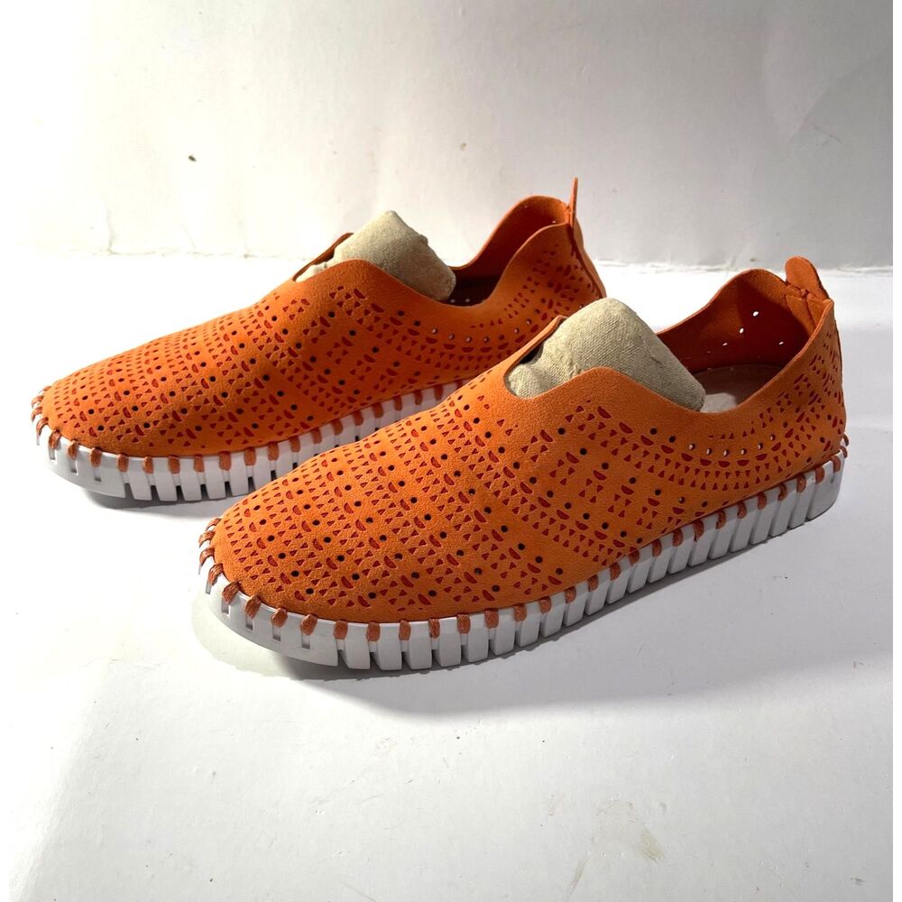 Ilse Jacobsen Tulip  loafers comfort shoes slip on orange coastal women 39